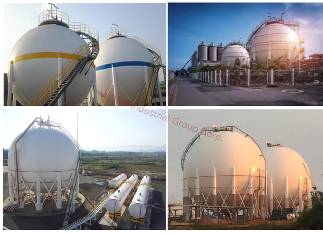 Customizable Cryogenic Liquid Boiler Spherical LNG Storage Tank Turnkey Project