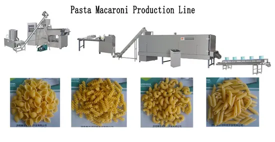 Planta de producción de macarrones de pasta industrial automática de 800 kg/h