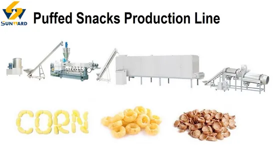 Diferentes Capacidades de Producción Cereales Ampliados Ocio Snack Chips Planta de Alimentos Líneas de Procesamiento Venta de Equipos y Máquinas